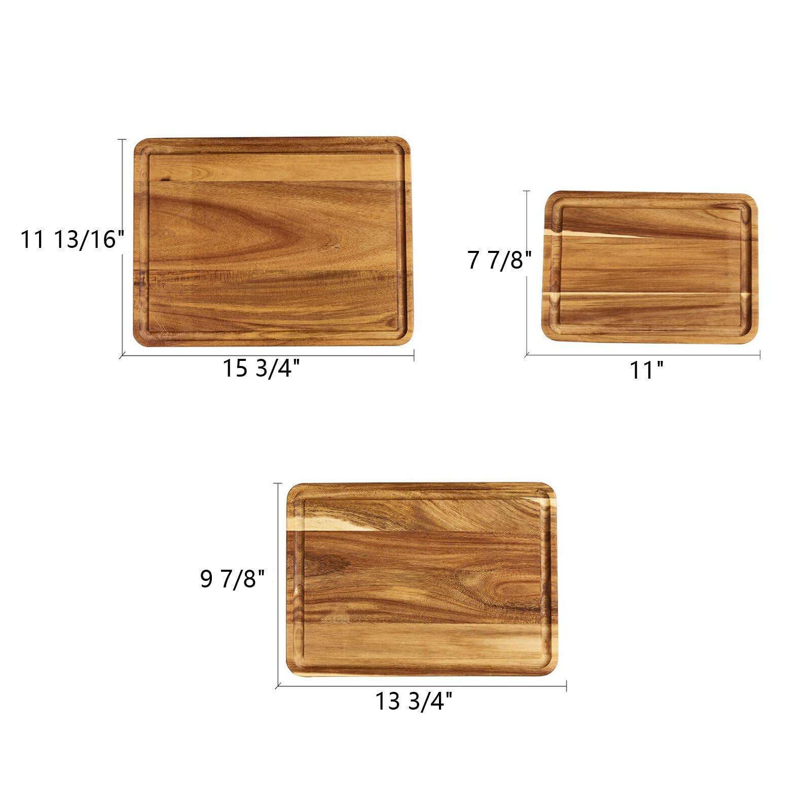 Muka Tabla de cortar personalizada cuadrada estilo simple para colocar y mostrar alimentos de frutas, madera de acacia, grabado láser, M