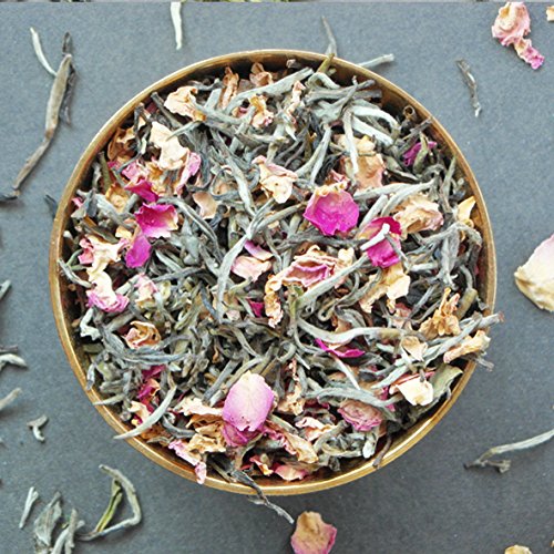 Silver Tips White Tea with Rose Petals from Nepal, 40g, High Grown Loose Leaf Tea