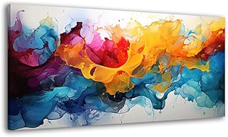 Cpwaxf Abstract Canvas Art Wall Decor Colorful for Living Room Fantasy M...