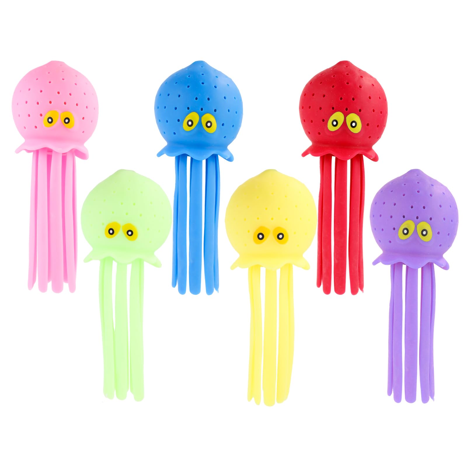 6pcs Octopus Water Balls, Funny Octopus Floating Pool Toys Novelty Squeeze Water Bomb Splash Balls Summer Swimming Pool Bath Toy for Kids (6 Colors)