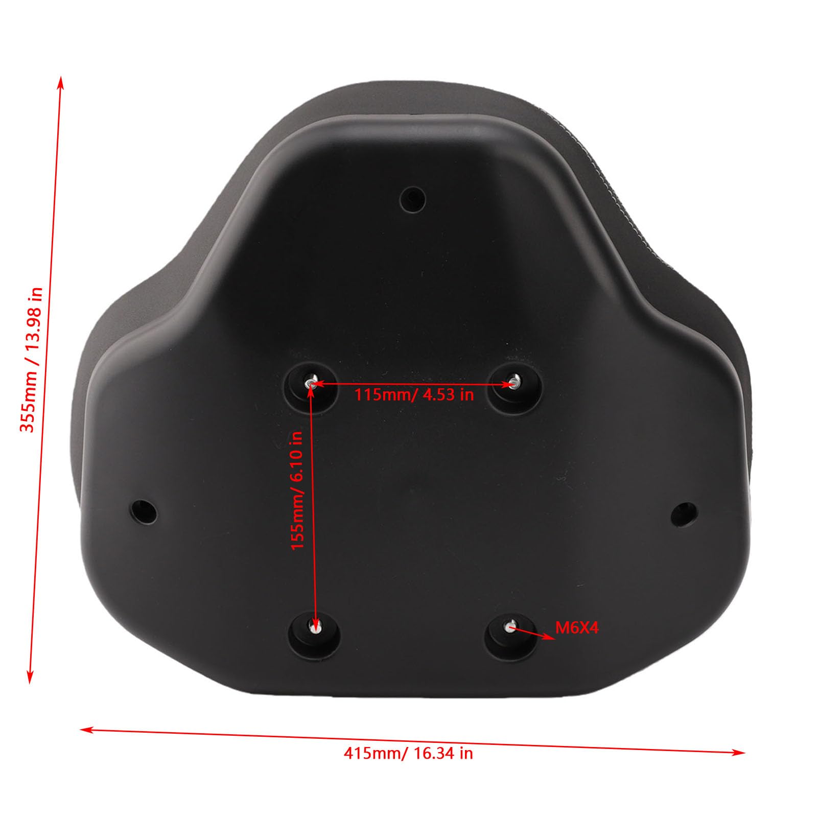 Luocute Wsparcie Pleców Pasażera Motocykla, Uniwersalne do ATV Skuterów | Wysokiej Jakości Pianka PU o Dużym Odbiciu, Ergonomicznym Zakrzywionym Wsparciu, Kompatybilna z Cruiserami, Skuterami,
