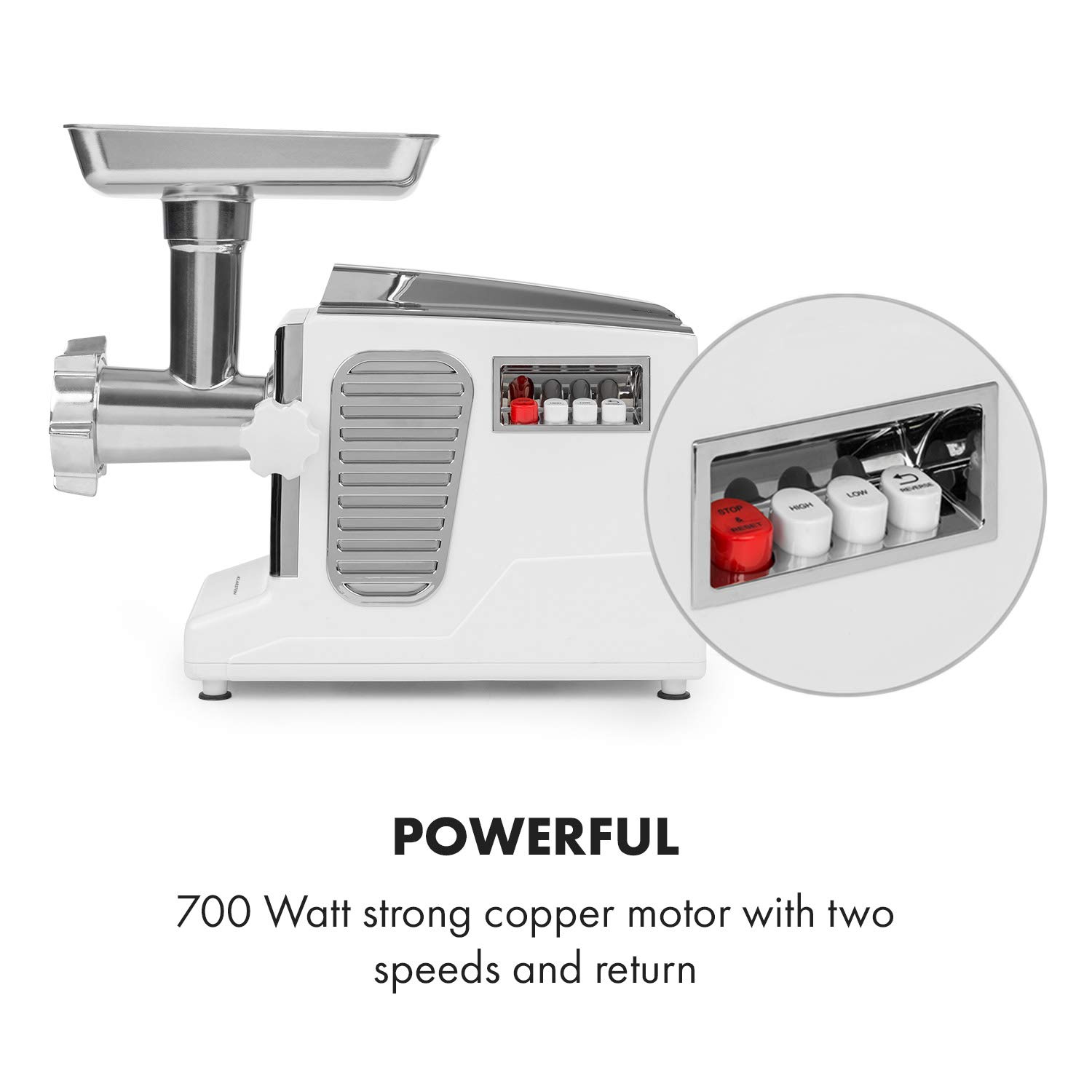 Klarstein Kraftprotz elektrische vleesmolen 700W - worstmaker