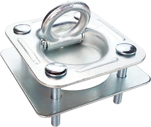 Miniatura 4 de Anclaje de amarre de anillo en D empotrado de 12 pulgada, paquete de 4 anclajes de amarre de anillo D para camioneta, remolque, cámper, furgonetas,