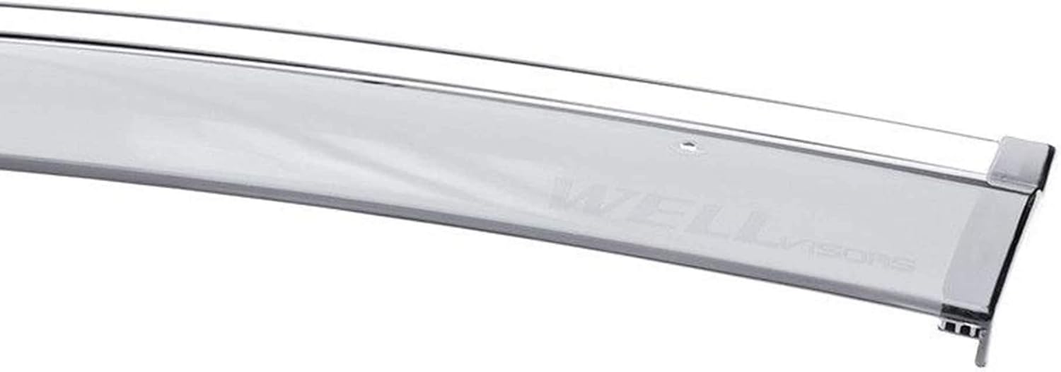 WellVisors Window Visors Wind Deflectors Compatible with Ford Escape 2020-2026 with Chrome Trim Rain Guards 3-847FD025