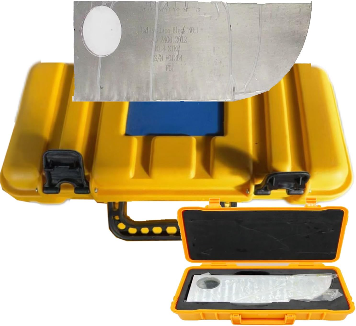 Ultrasonic Test Block Carbon Steel Block Ultrasonic Flaw Detector Calibration Test Block with 100mm Radius 1.5mm 50.0mm Holes ASTM E164