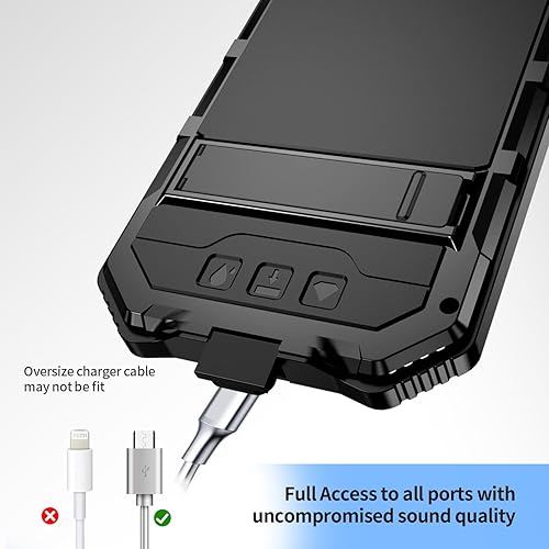 Miniatura 9 de Lunivop Funda para iPhone 15 Pro Max, protección resistente con protector de pantalla de lente integrado, soporte resistente 360 de cuerpo completo