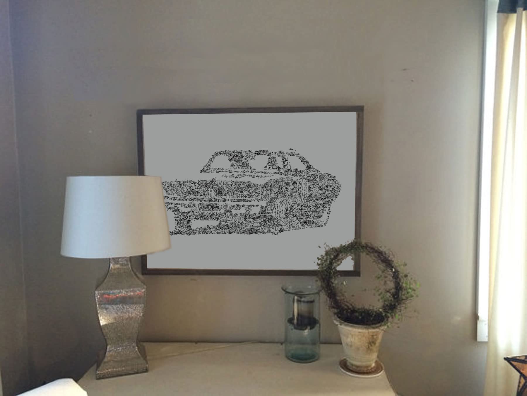 general Lee - Affiche de la Voiture emblematique de la série sheriff fais moi peur - histoire du bolide volant de Bo et luke duke bande dessinée - dessin biographie - 01 hazzard (50x70cm)