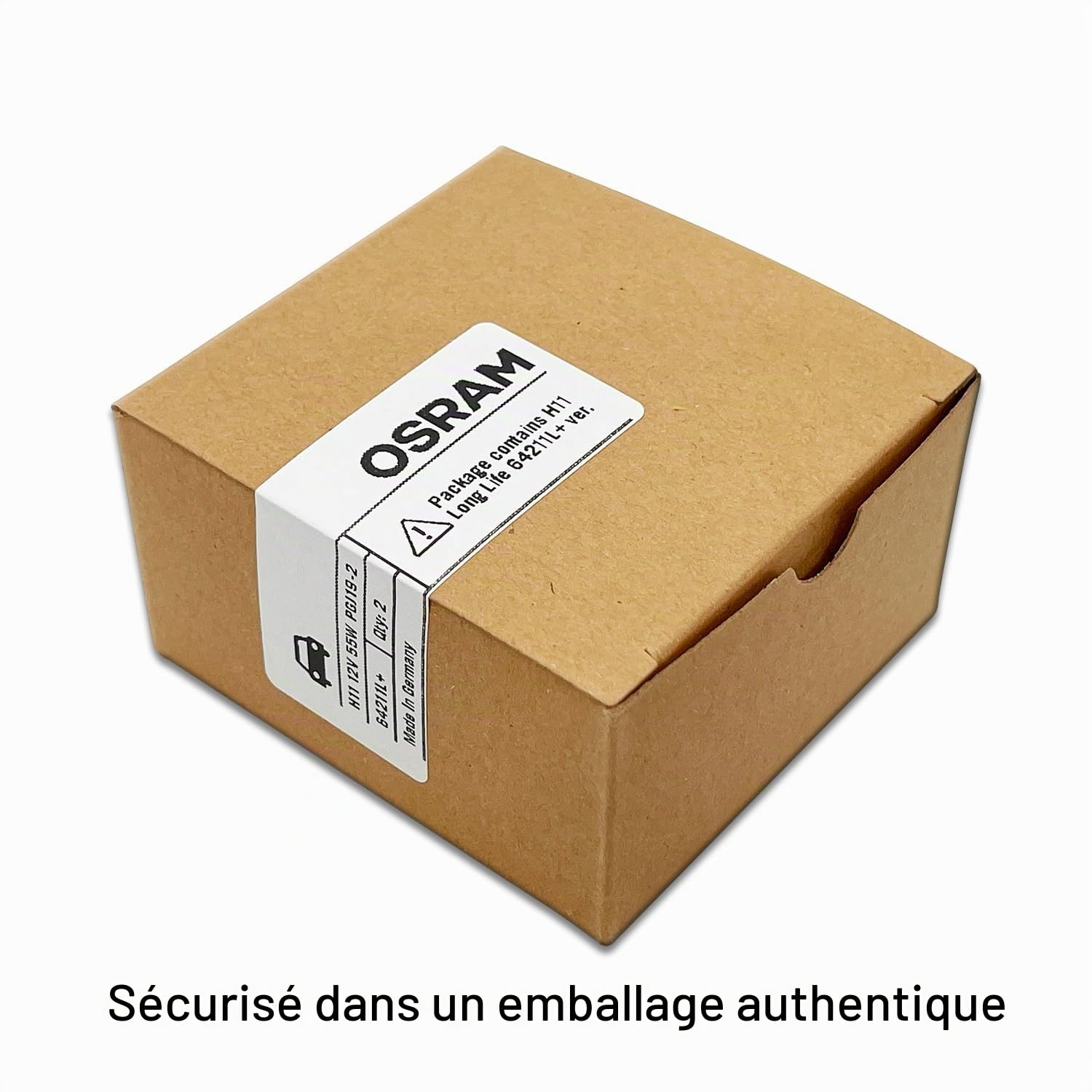 Osram Lot de 2 ampoules halogènes standard H11 64211L+ DOT PGJ19-2, 12 V, 55 W, 3800 K, fabriquées en Allemagne