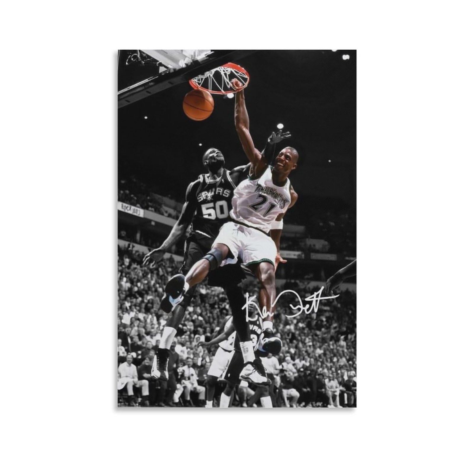 ASUIU Kevin Garnett Canvas Poster Canvas Wall Art Poster Decorative Modern Home Print Picture Artworks Posters 20x30inch(50x75cm)