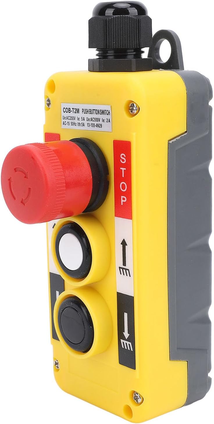 Press Button Switch for Industrial Crane Hufe Controller for Automation Buttons, Ergonomic Hoists Remote Control