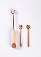 Vista 1 de Mezclador eléctrico de mano de fórmula para bebés, mezclador de bebidas de mano (marrón)