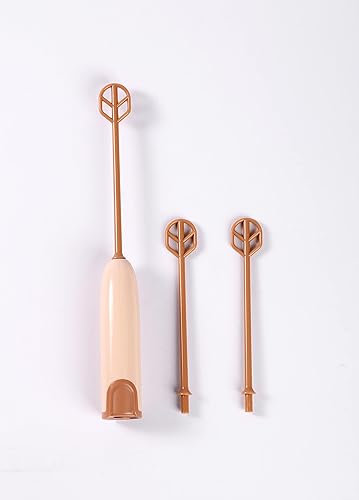 Mezclador eléctrico de mano de fórmula para bebés, mezclador de bebidas de mano (marrón)