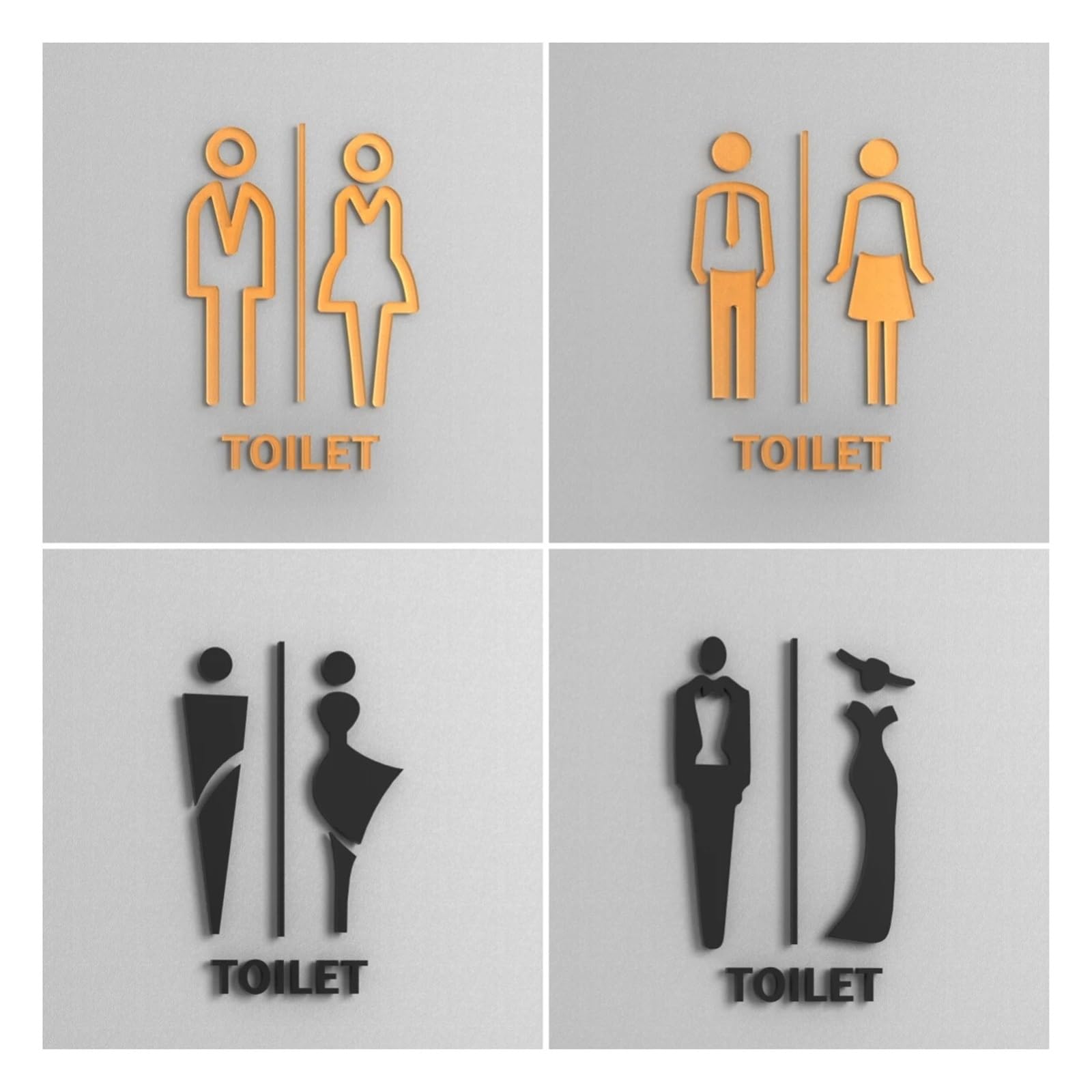 cartel baño Letrero de baño for hombres y mujeres.