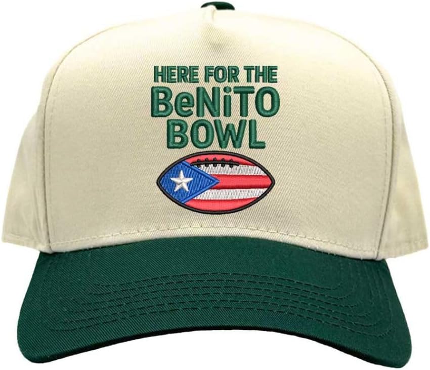 Here for The Benito Bowl Embroidered Two-Tone Baseball Cap, 5-Panel Snapback Hat, Concert Streetwear