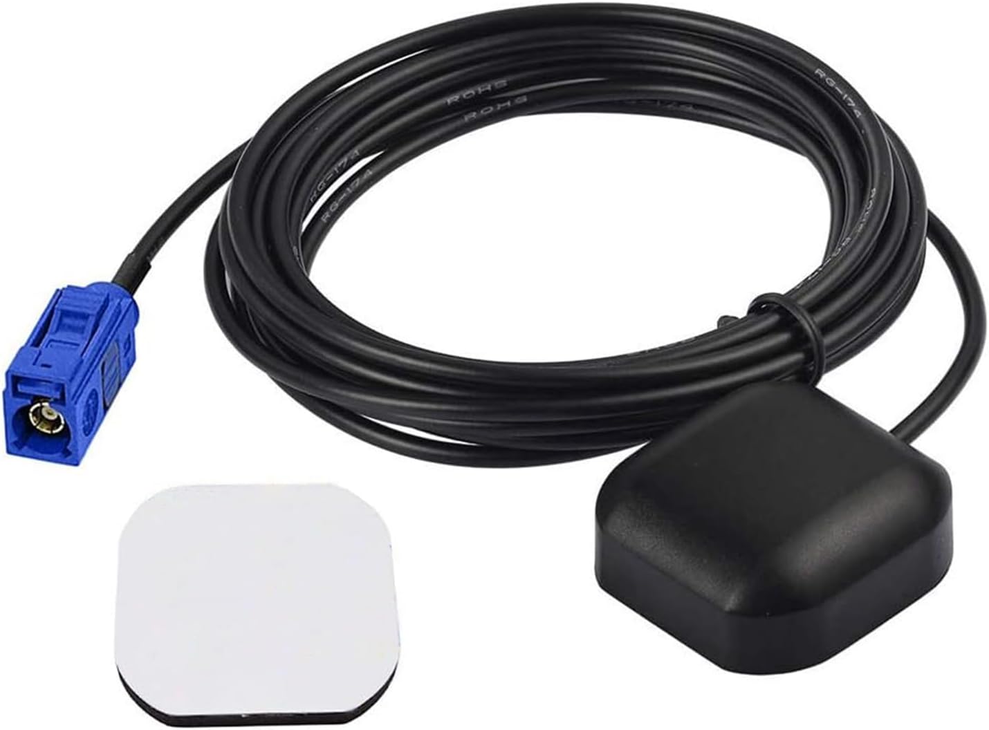 Bingfu Vehicle Waterproof Active GPS Navigation Antenna Fakra C Blue GPS Antenna Compatible with Car Truck SUV Head Unit