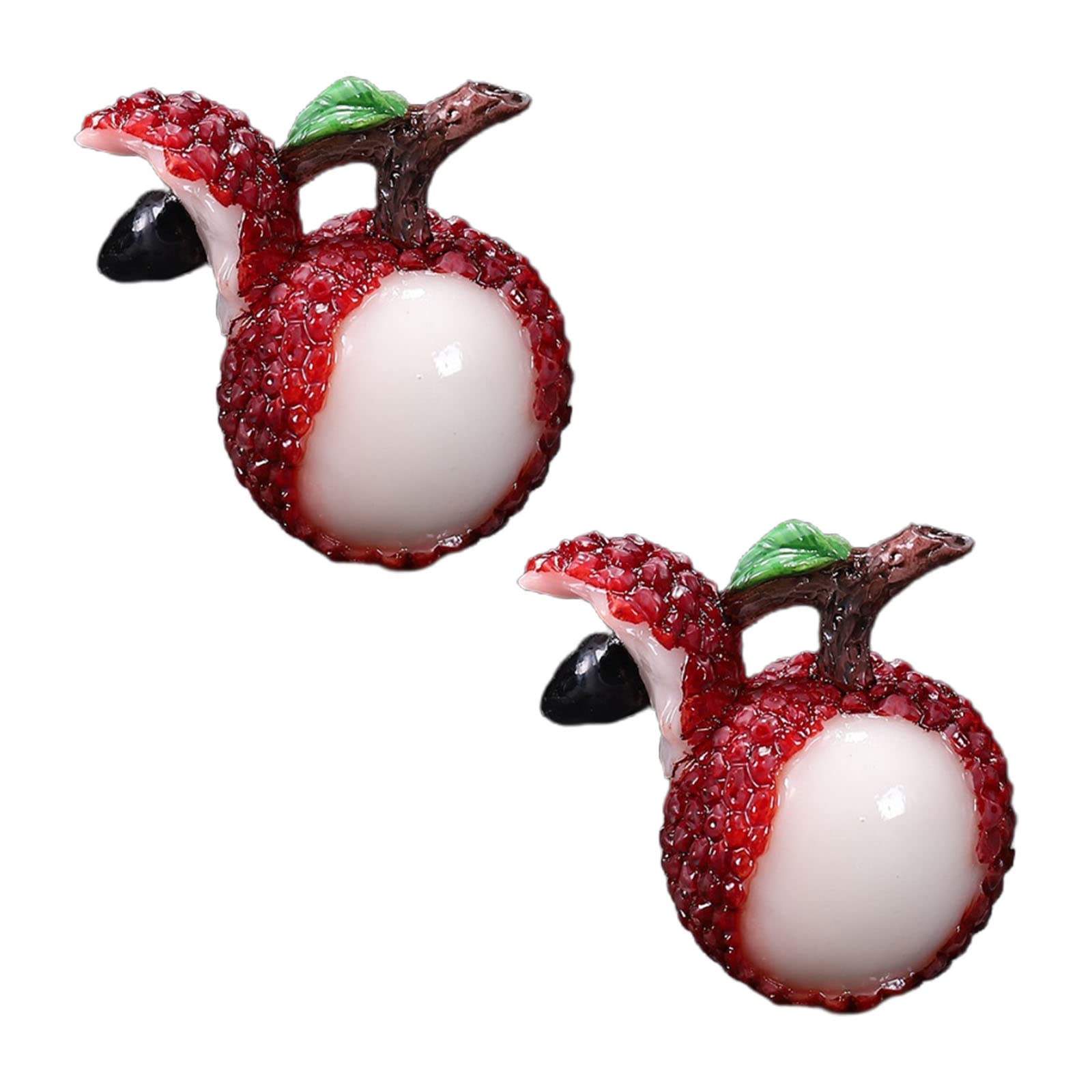2 Pcs Tea Pets Lychee Shape Tea Table Pets Color Changing Design Tea Crafts for Tea Table Ornaments Decorative Gifts