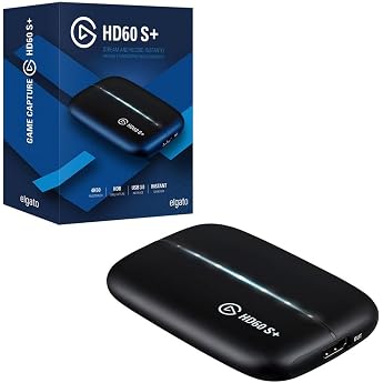 Elgato USB HD60 S+ External Capture Card PS5, PS4/Pro, Xbox Series X/S, Xbox One X/S, Low Latency 1080p/60fps HDR10/4K60 for 