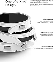 Vista 4 de Ringke Funda delgada [paquete de 2] compatible con Samsung Galaxy Watch 4 de 1.575 pulgadas (1.575 in), bisel Watch4 [solo marco] cubierta dura
