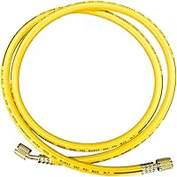 LHDOS 59" R134A Refrigerant Charging Hose, 1/4 SAE 600 PSI HVAC Hose for Car Home AC Maintenance (Yellow)