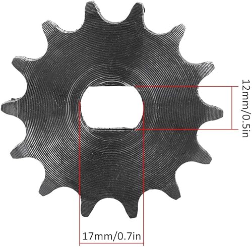 Miniatura 3 de Alomejor Piñón de cadena engranaje eléctrico Scoooter Motor Motor 14 diente Piñón 0.472x0.669 in para Electric Ebike