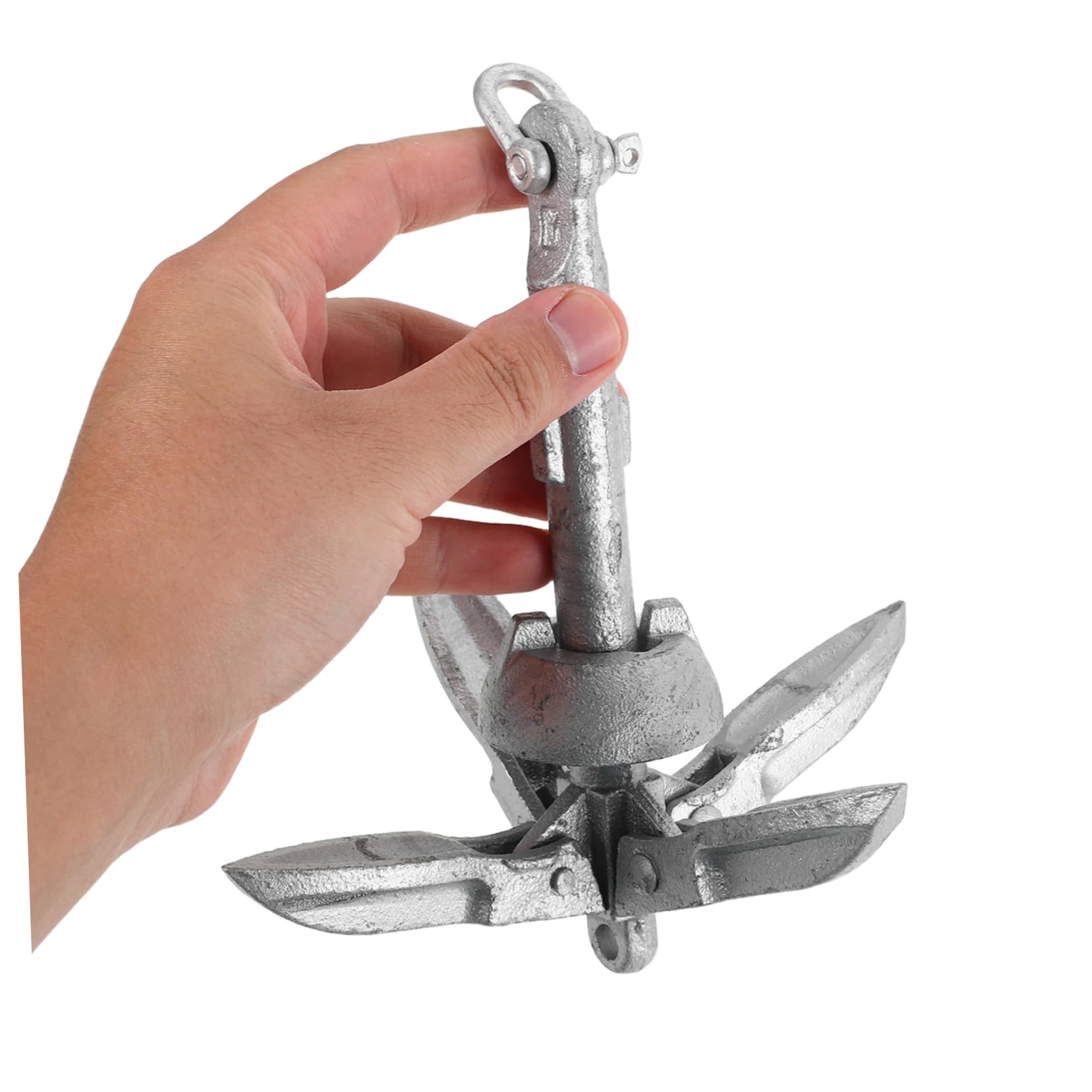 Yardwe Anclaje Plegable Galvanizado De Acero Al De Rezón Plegable para Kayak Botes Auxiliares y