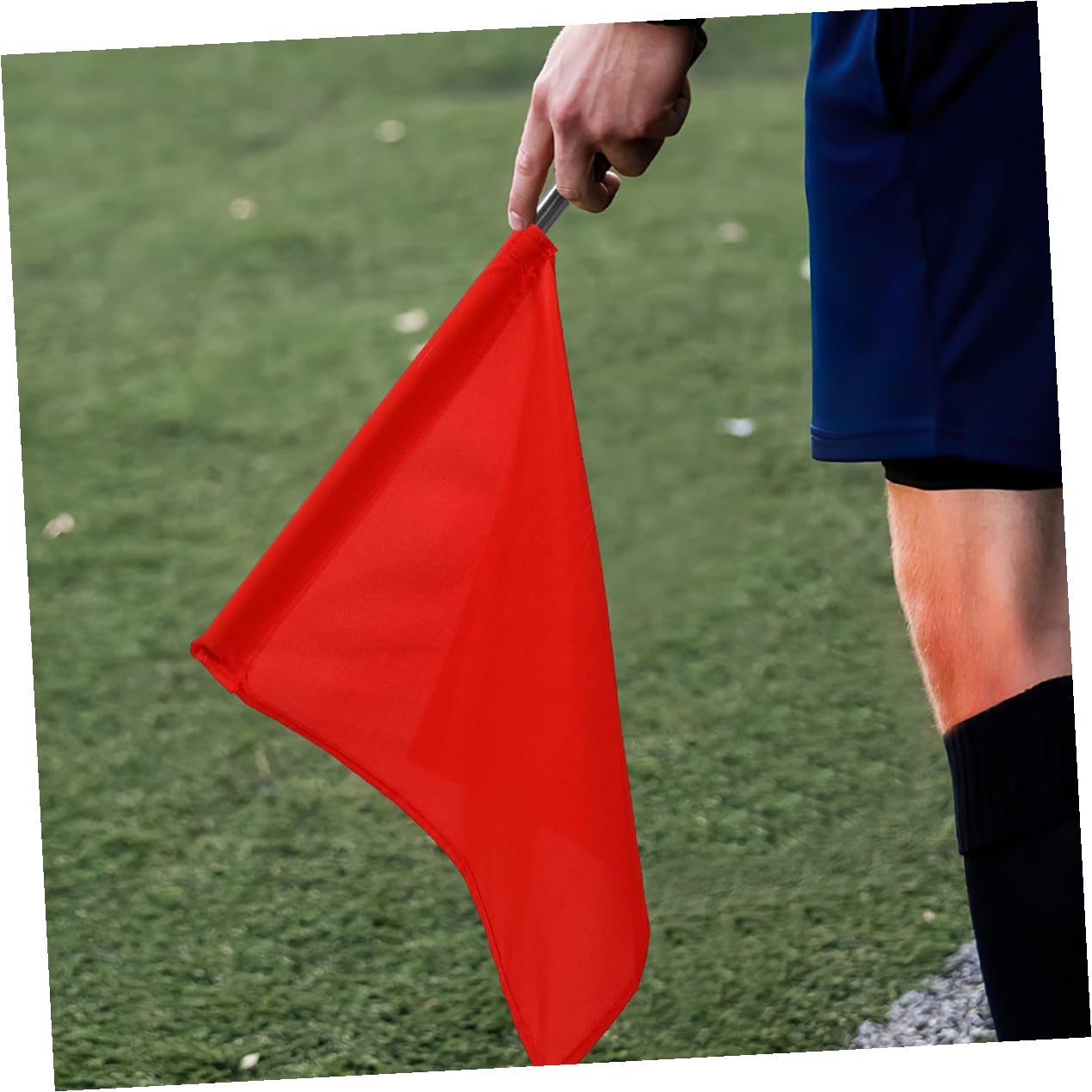 Alipis Drapeaux de Signalisation Arbitre 3 Pièces Rouge Polyester Léger Drapeau de Course pour Football Athlétisme Compétition Sportive Extérieur