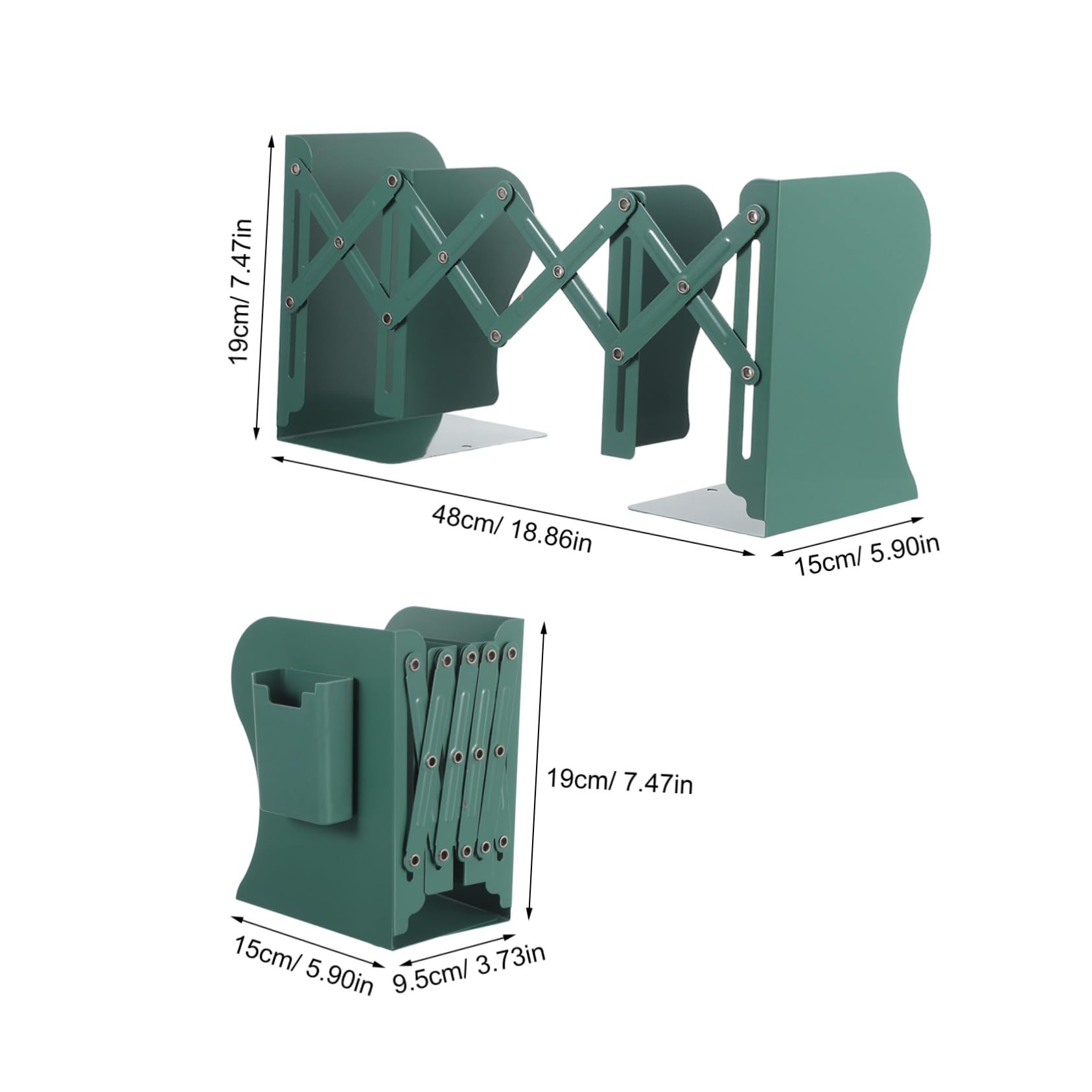 DOITOOL Portapanni in Metallo Regolabile Con Portapenne Antiscivolo Organizer Per Libri Da Scrivania Per Ufficio Aula Biblioteca