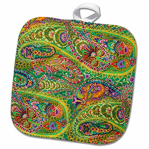 3D Rose N Paisley with Bird Pot Holder, 8