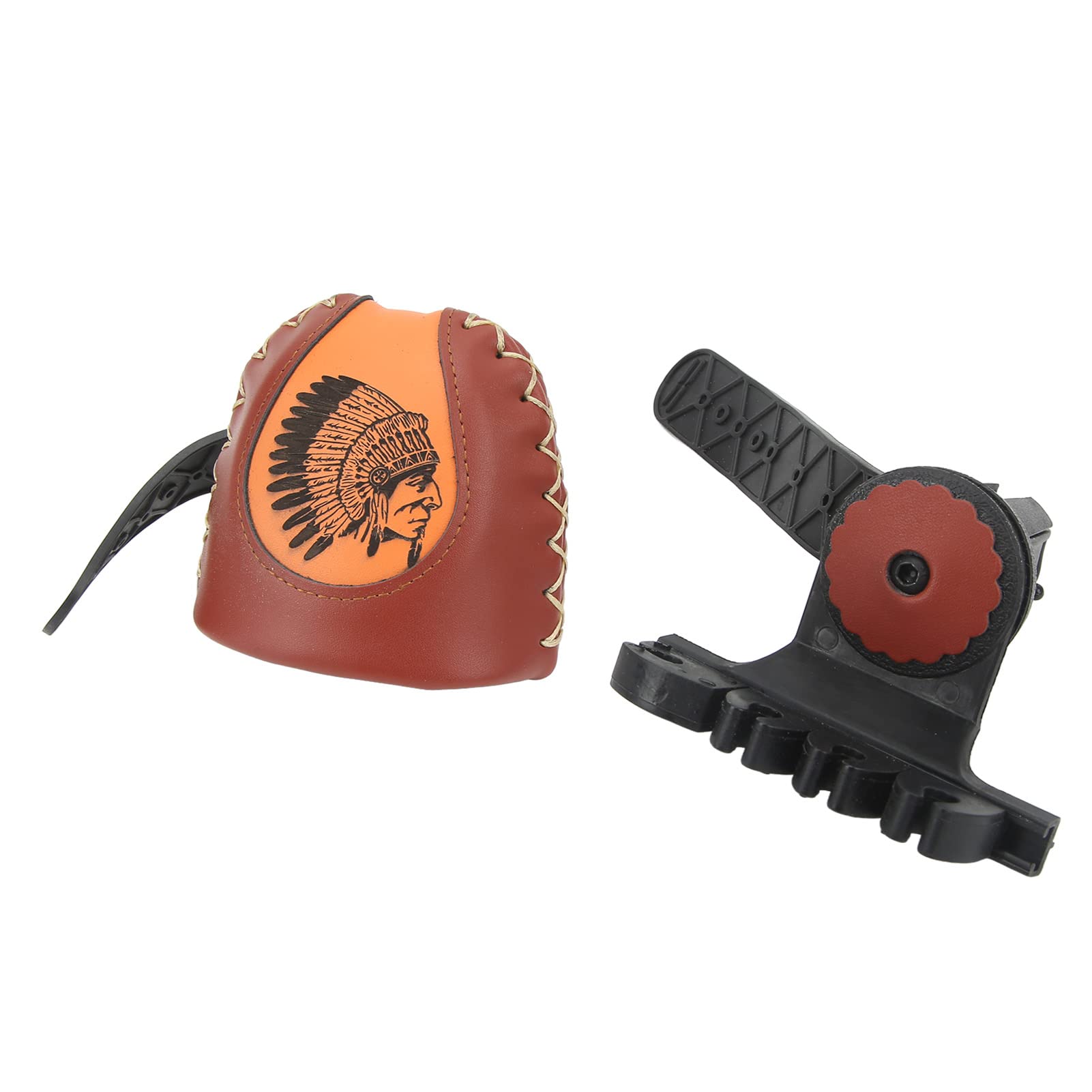POENVFPO Quiver, Quick Release System, Brown Leather Material, Holds 4 Arrows, Suitable for Bows,
