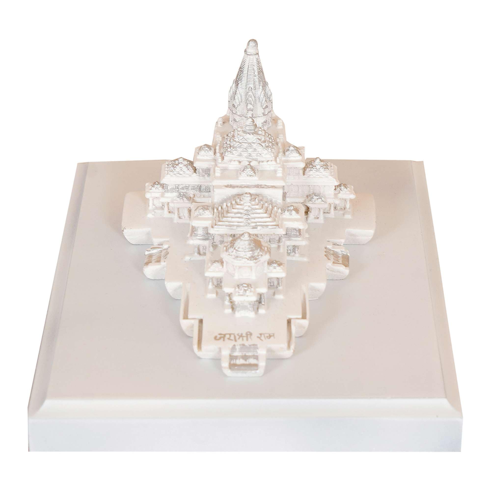 JASTP United Resin Ram Mandir Ayodhya Model Authentic Design Ideal for Home Temple, Home Decor & Gifts (White)