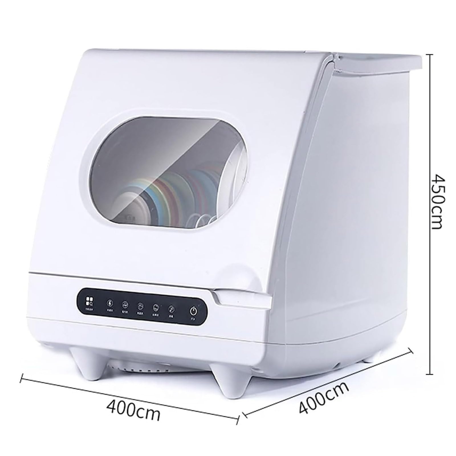 Lavavajillas Automático, Lavavajillas De Sobremesa De 1200 W, Pantalla Táctil, 5 Programas De Limpieza, Fácil De Instalar, Encimera De Acero Inoxidable, Adecuado para Uso Doméstico Y Hotelero
