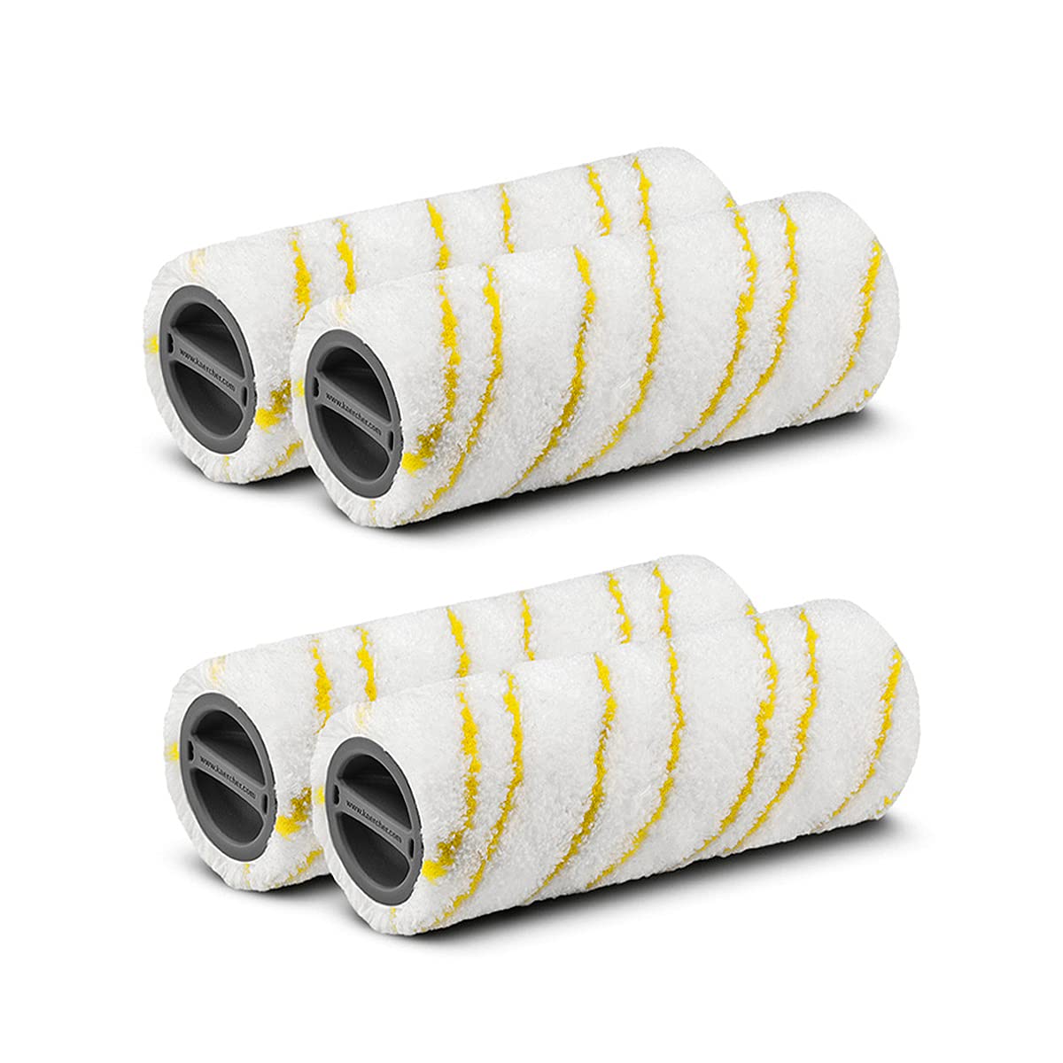 Jajadeal Microfibre Roller Brush Set Compatible with Karcher FC3 FC5 FC7 Cordless Hard Floor Cleaner Roller (4 Pack)