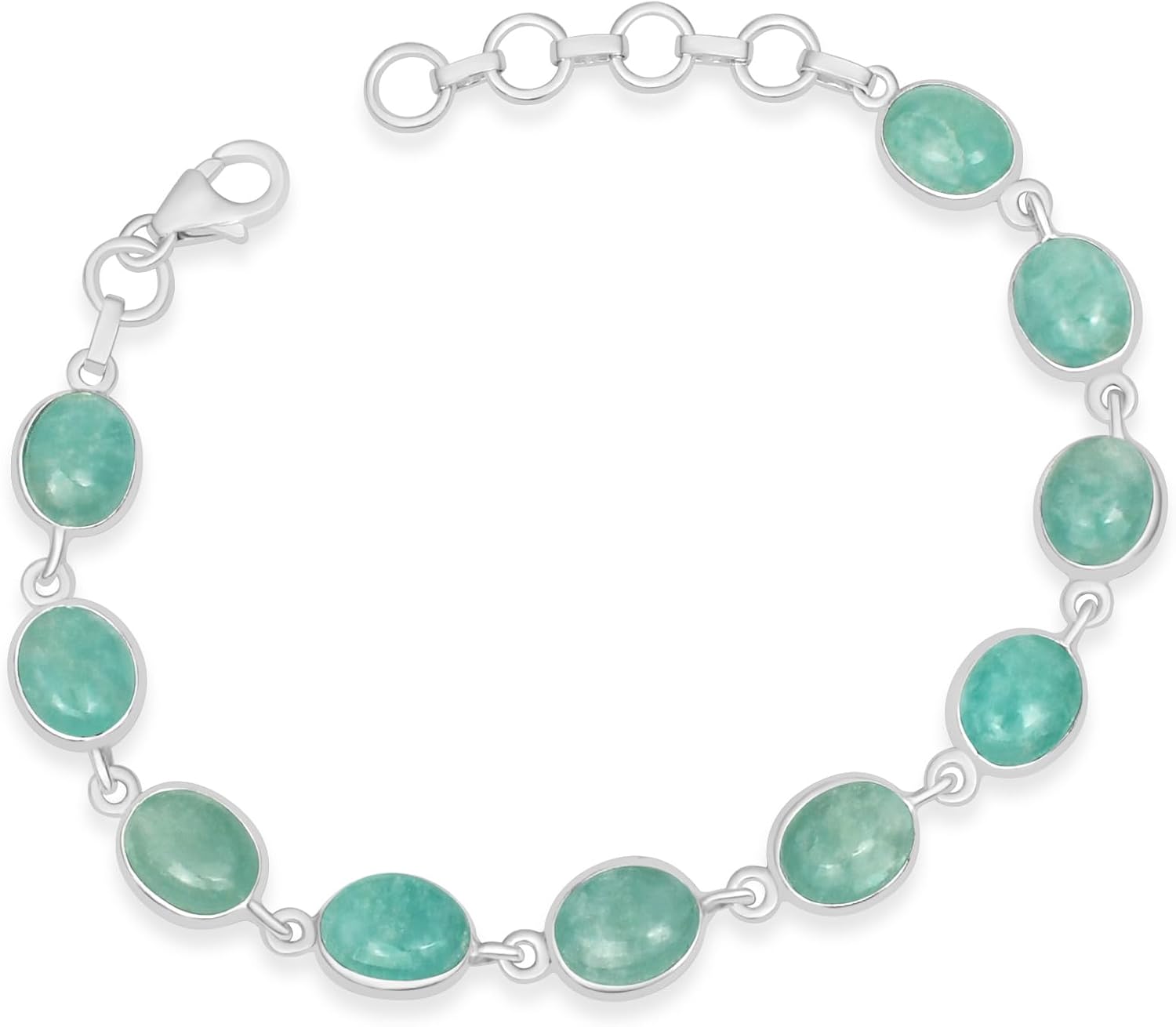 Silver Palace Sterling Silver Natural Gemstone Bracelet for Women