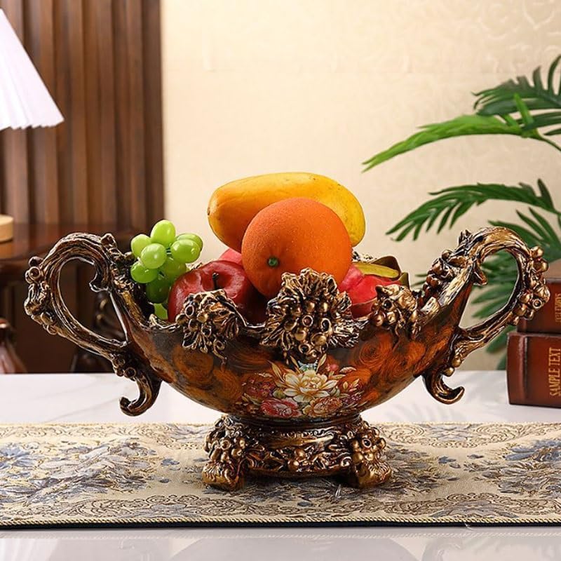 European Light Luxury Resin Fruit Plate Home Soft Furnishings Table Arrangements for The Living Room(Style2)