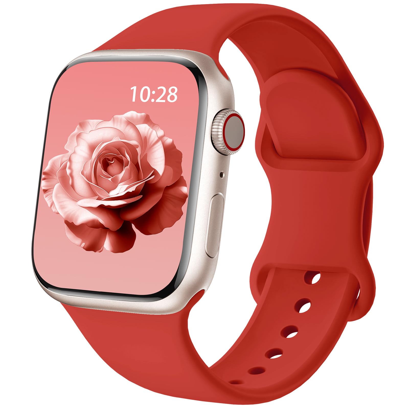 Sport Silicone Band Compatible with Apple Watch Bands 38mm 40mm 41mm 42mm 44mm 45mm 46mm 49mm for Women Men, Soft Wristband Water-proof Strap for iWatch Bands Series 11 10 9 8 7 6 5 4 3 2 1 Ultra SE