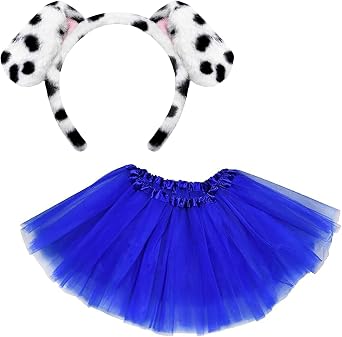 HIWIND Dalmatian Dog Ears Headband Tutu Skirt