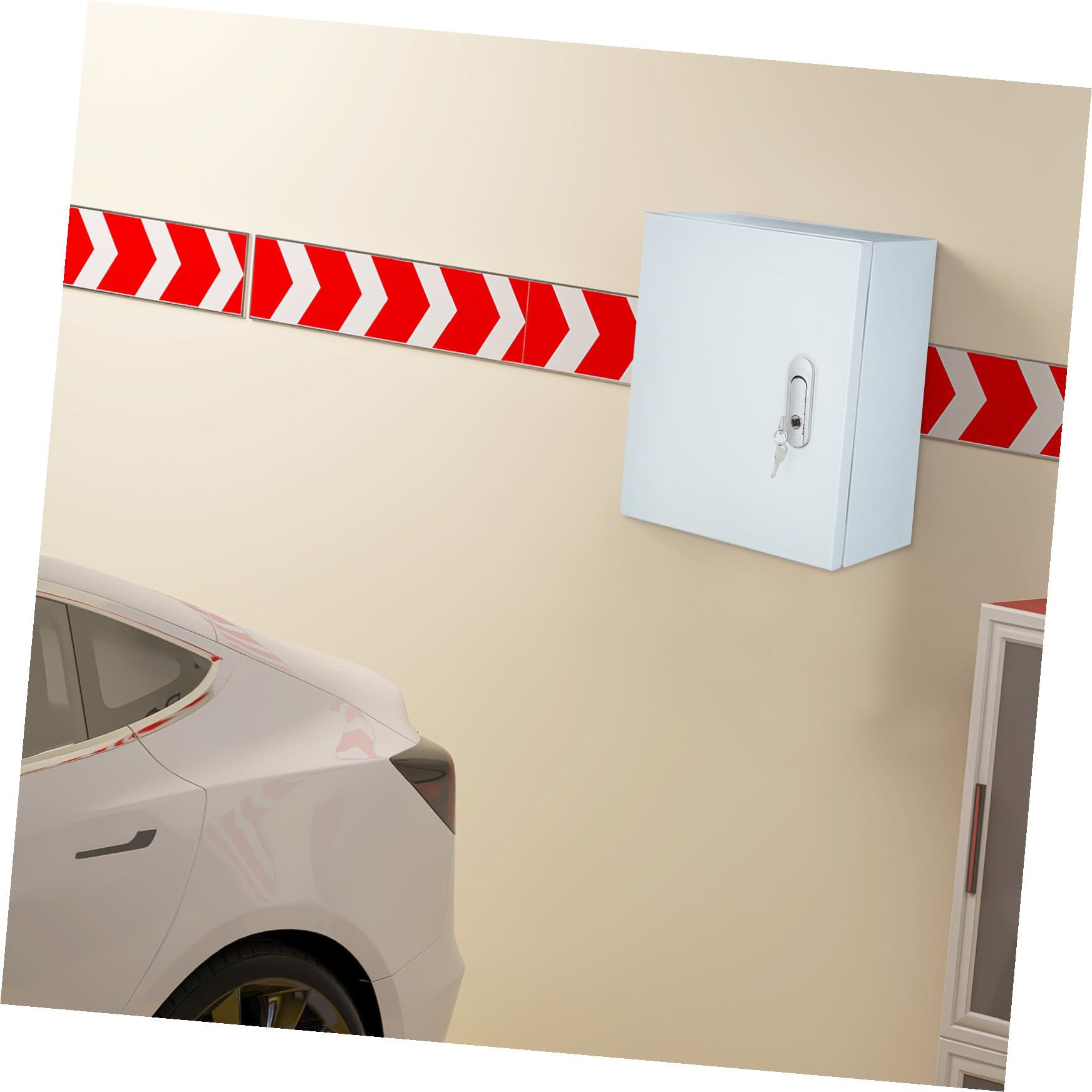 Operitacx Wandmontierter Außenverteilerkasten aus Edelstahl mit Verstärktem Gehäuse und Langem Schloss für Zuverlässige Elektrische Steuerung im Haus