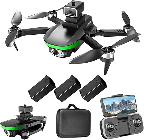 Drone con cámara EIS 4K para adultos y niños mini dron con dispositivo de prevención de obstáculos motor profesional sin escobillas plegable RC