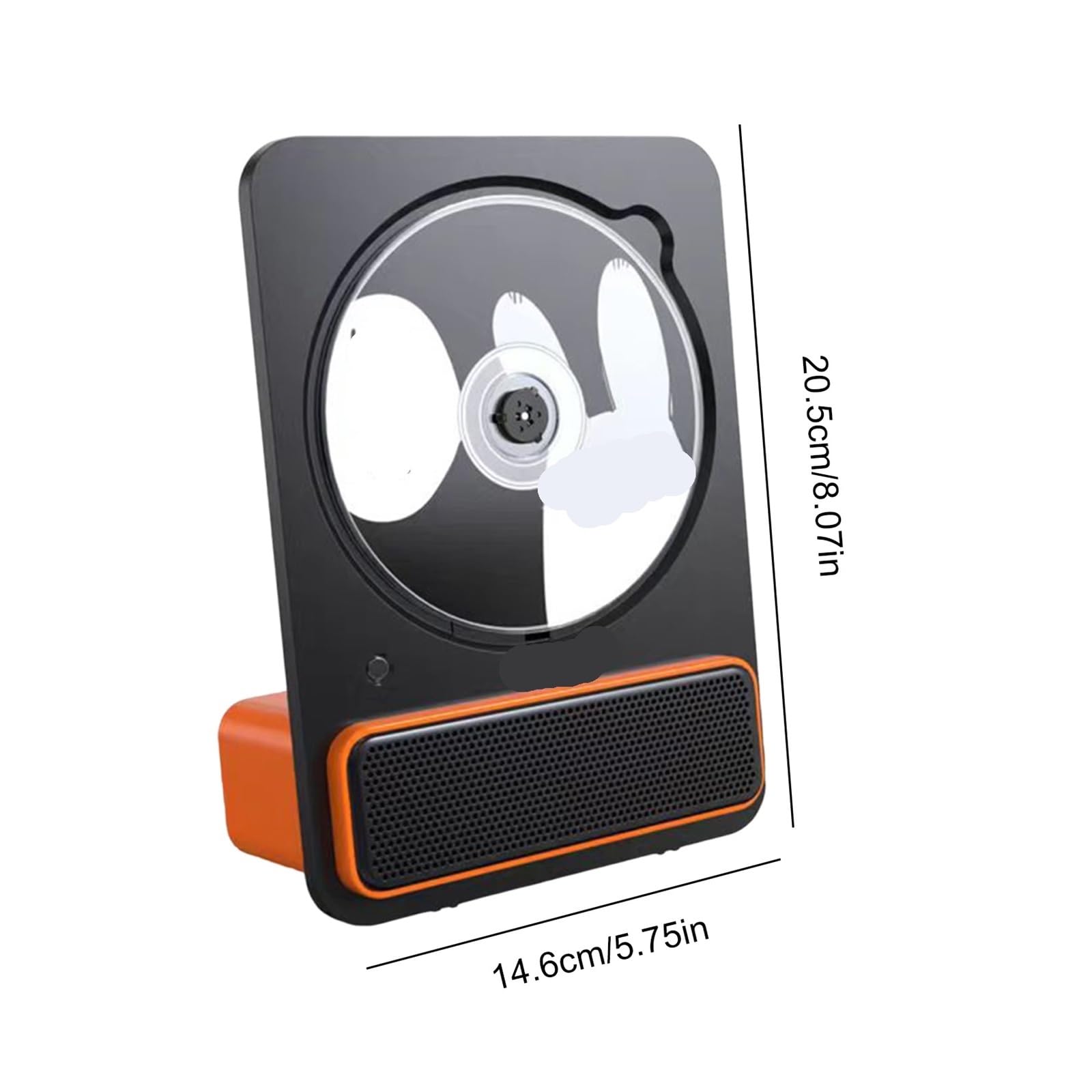 Reproductor de DVD, Reproductor de CD Escritorio portátil Vertical - Discos álbum música Bluetooth for el hogar con Salida 3,5 mm(Bianco)