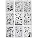 Produktbild CCMART Kunststoff-Zeichnungs-Schablonen-Set, 9 Stück, mit Schmetterlingen, Blumen, Vögeln, Figuren, Tierform, Herzform, Pecfect für Notizbuch, Tagebuch, Scrapbooking, Tagebuch, Karten, Bastelprojekt