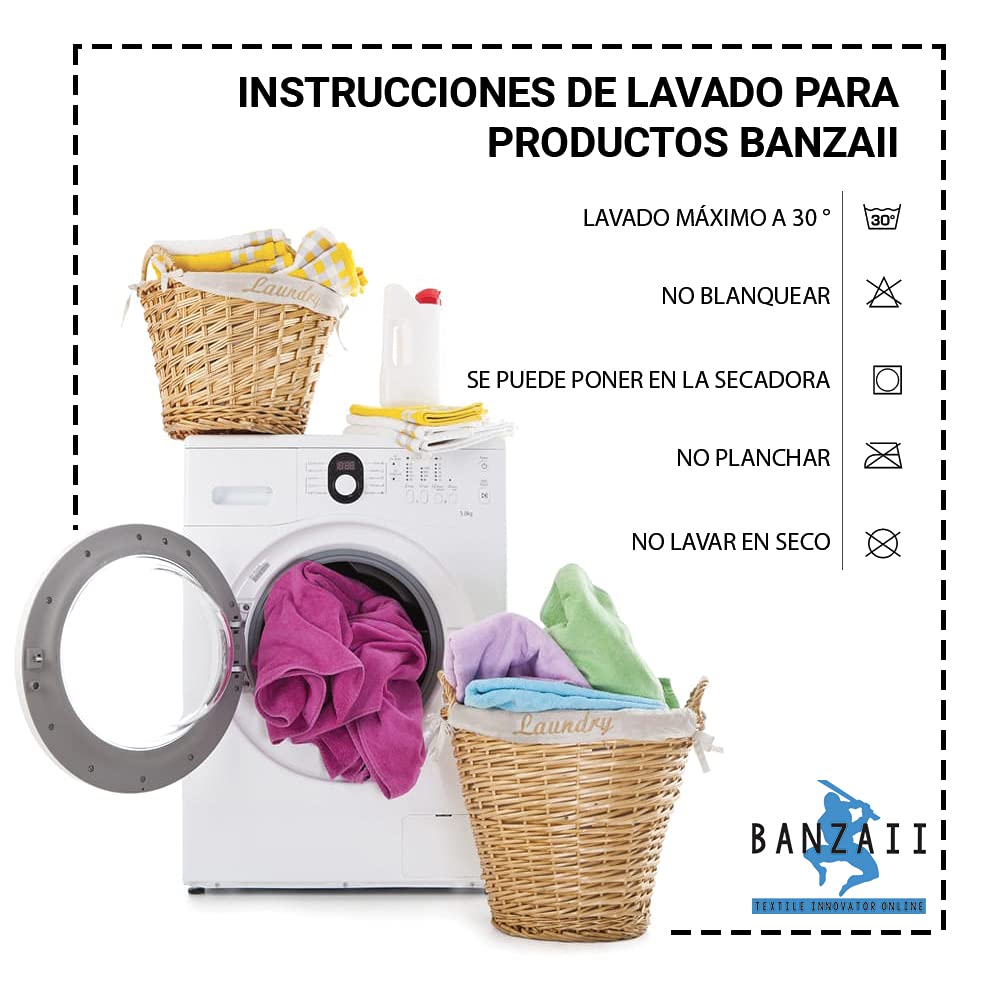 Banzaii Albornoz Unisex Microfibra Bata de Baño Hombre Mujer Piscina Gimnasio