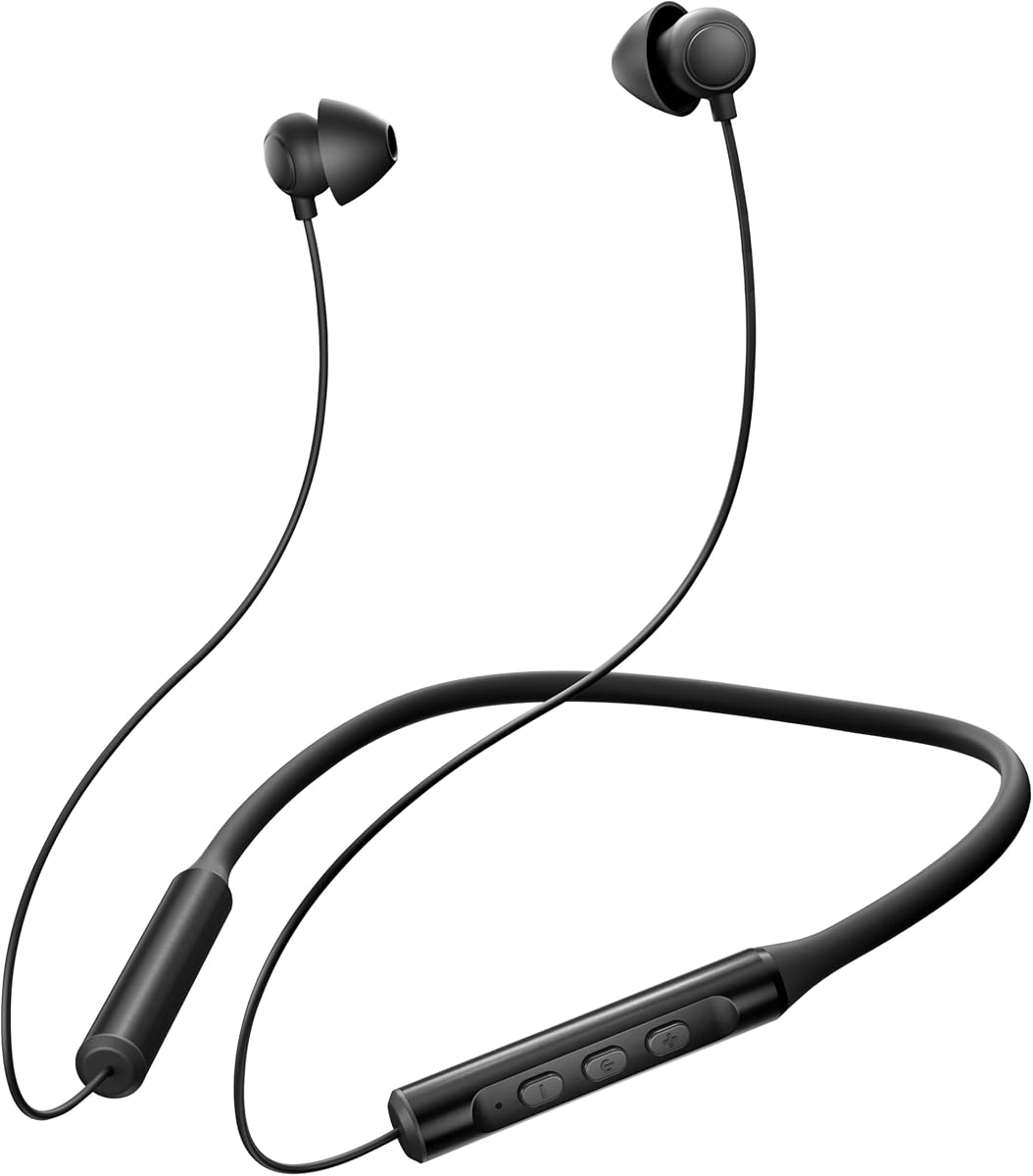 Wireless Lightweight Sleeping Headphones, Neckband Bluetooth 5.4 Wireless Sleep in-Ear Earbuds, Ultra Soft Portable Sleep Headphones for Side Sleepers, Working, Relaxing