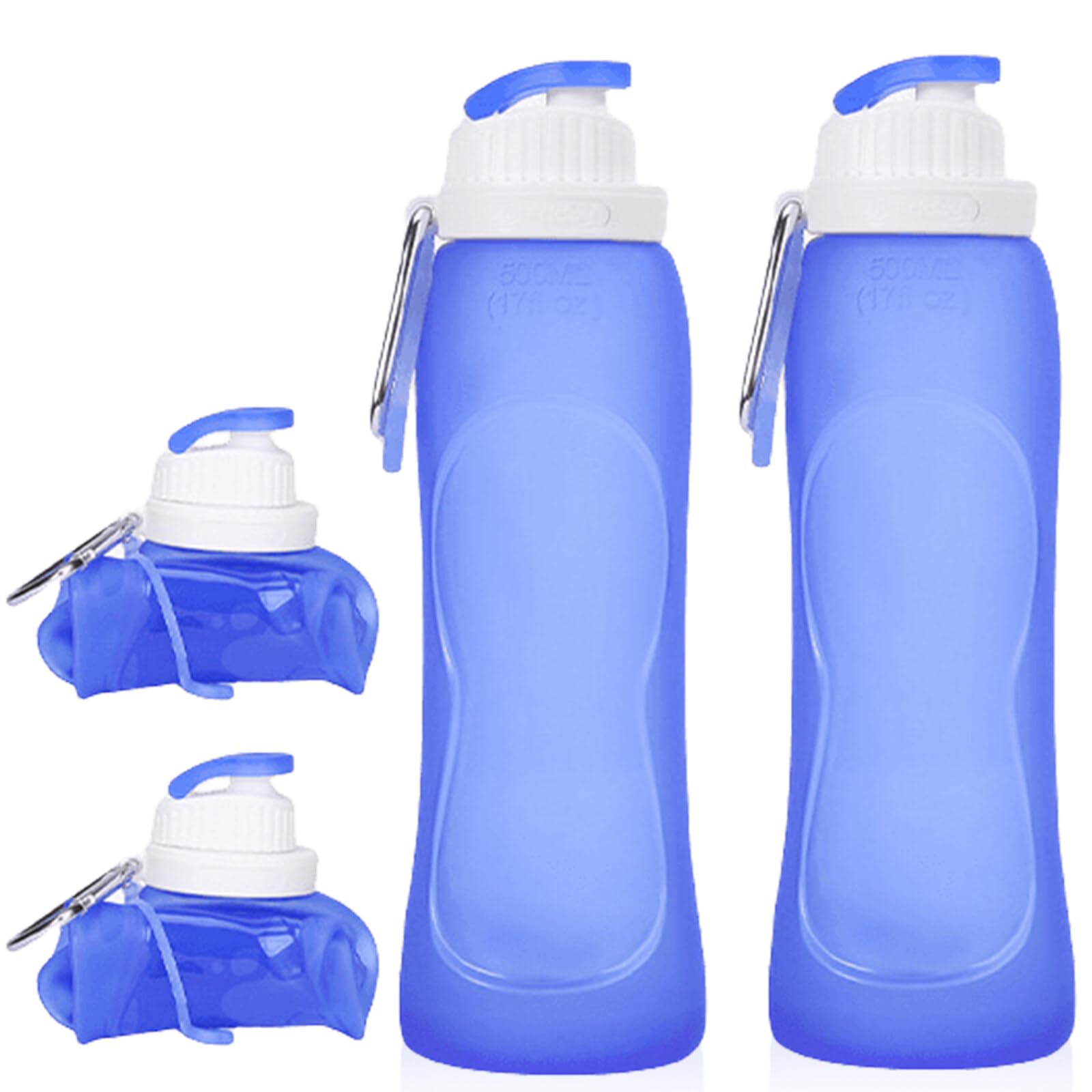 Shunshi Faltbare Silikon-Trinkflasche – 500 Ml, Auslaufsicher, BPA-frei, Perfekt Für Sport & Reisen