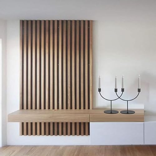 Miniatura 5 de smtyle Portavelas de metal de hierro negro para velas cónicas, juego de 2 con hierro, 0.9 pulgadas de diámetro, ideal para decoración de chimeneas