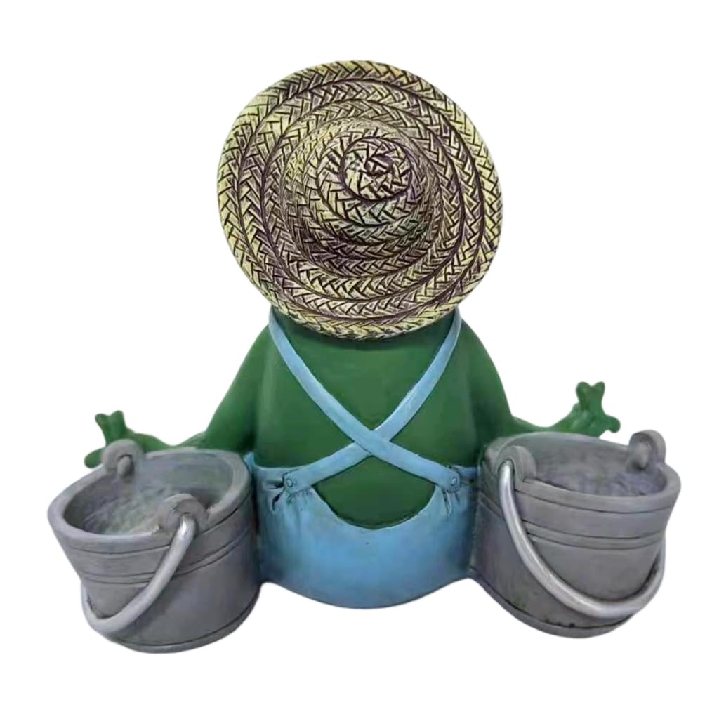 Rane in resina in meditazione posa figura per casa giardino interno statua fioriera Decors