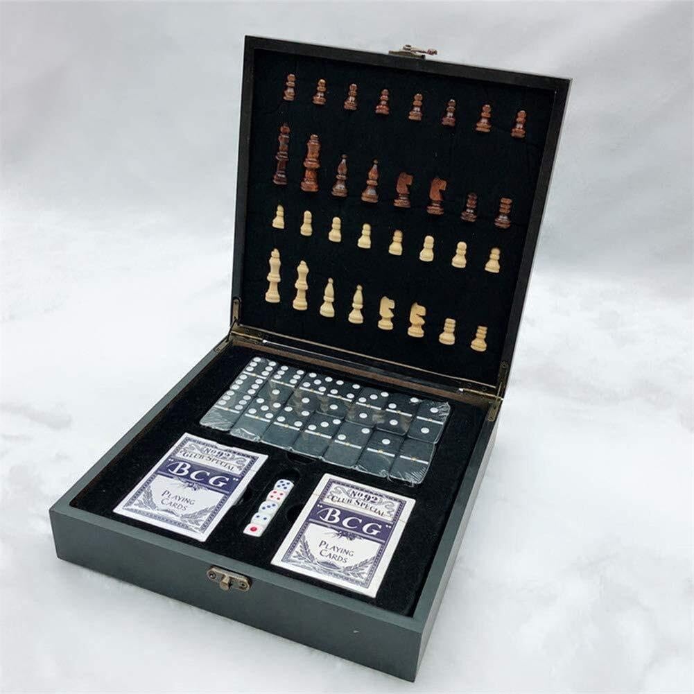 Zusammenklappbares tragbares Schachspiel aus Holz Schach