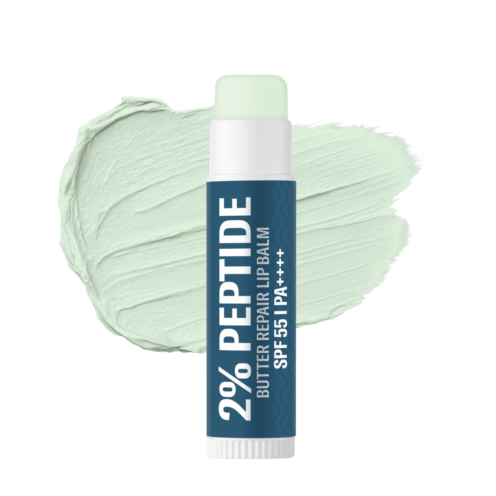 BAKE 2% Peptide + Ceramide Butter Brightening Lip Balm SPF 55 PA++++ with 24 Hour Moisturization, for Dark Pigmented, Dry