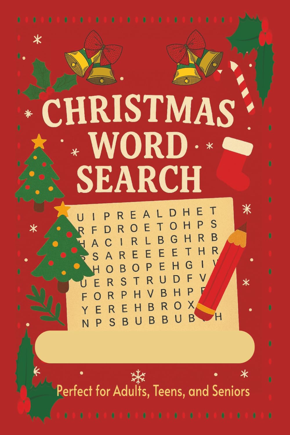 Christmas Word Search: Christmas Word Search Puzzle Book – Holiday Brain Games for Adults, Seniors, and Teens | Fun, Relaxing Puzzles and Stocking Stuffer Gift Idea