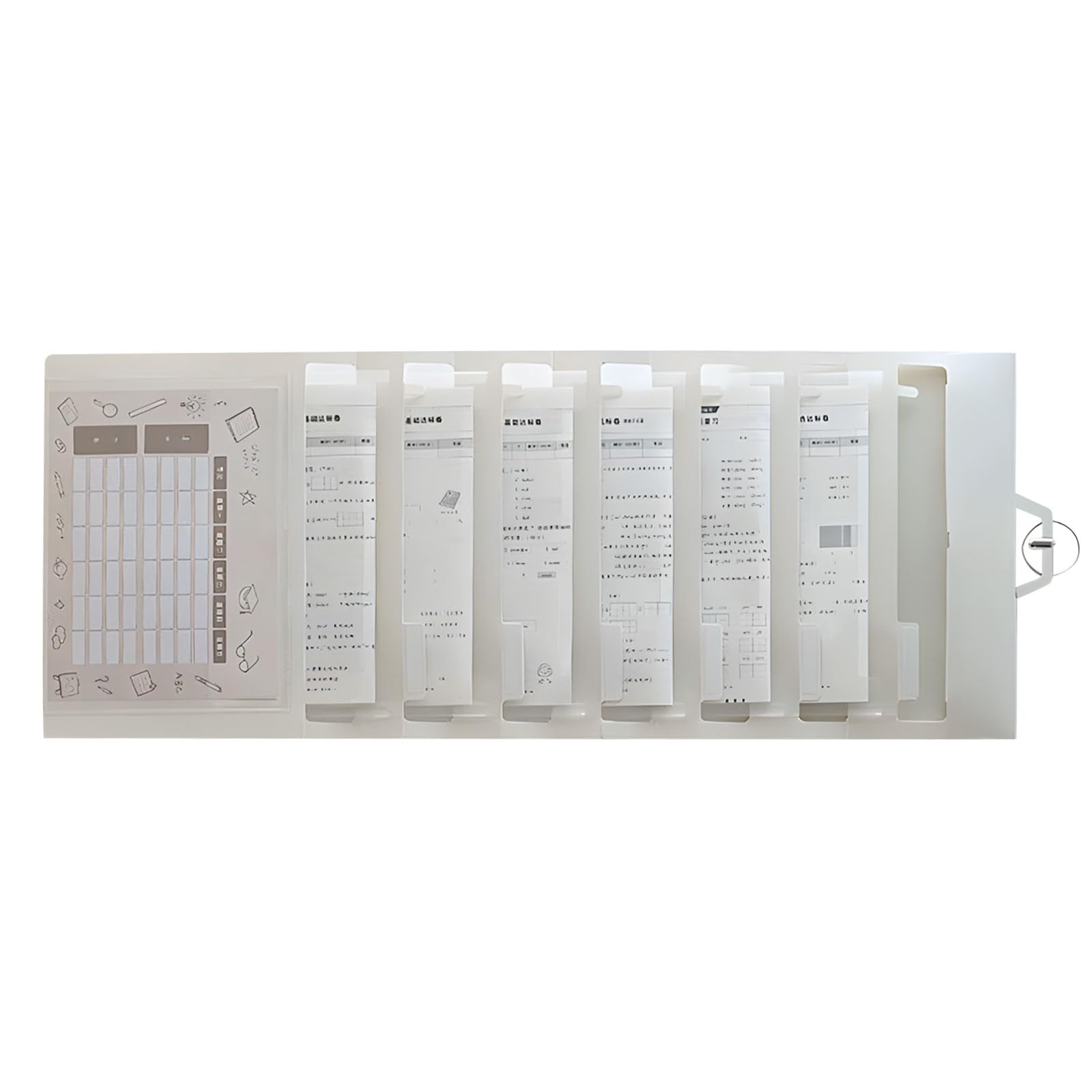 Shntig Foldable Wall Hanging File Storage with 6 Pockets for Documents Tests Sheets Workplace Home School Educational Document Sorter