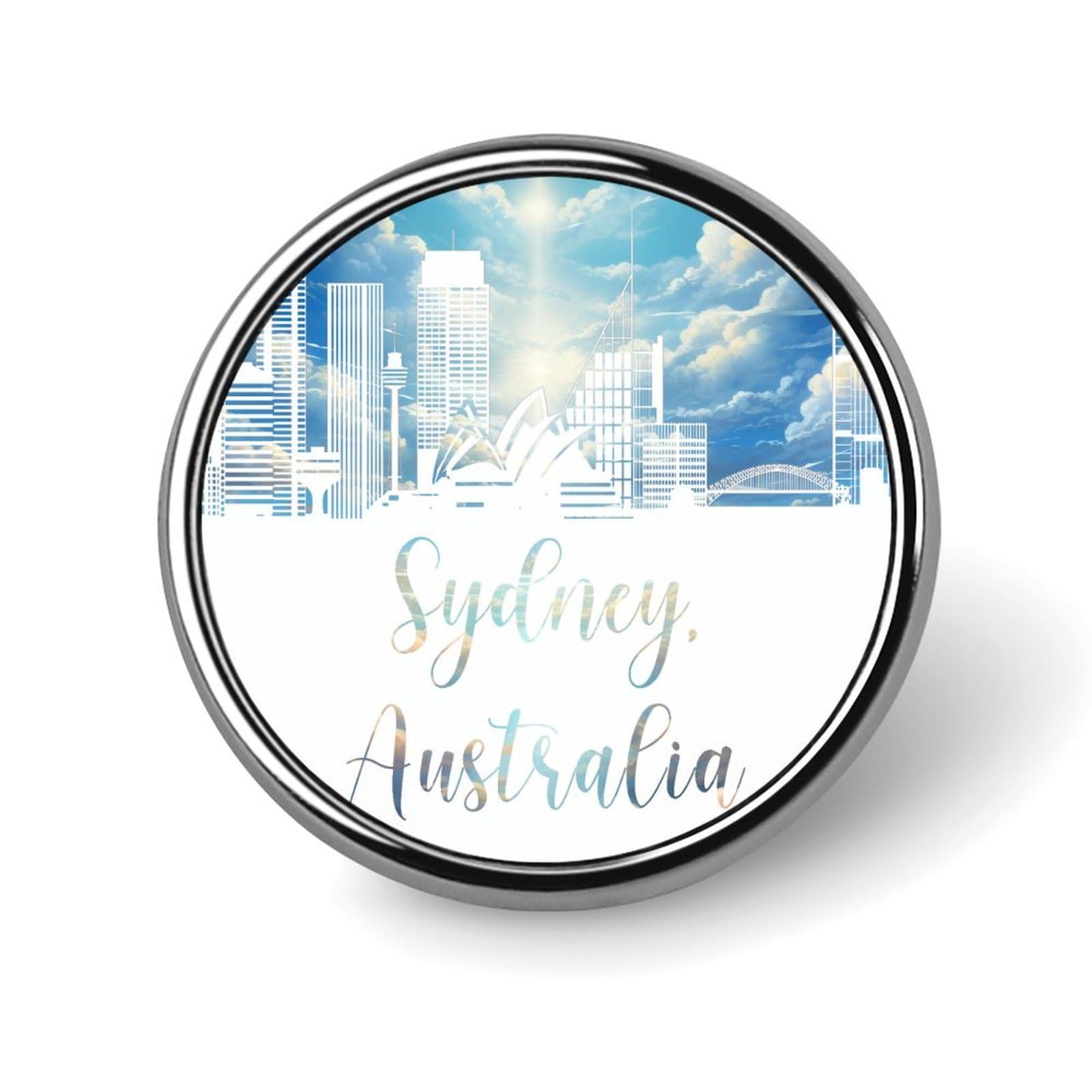 Enamel Pins Bulk Set Pins Australia Sydney Skyline Pins For Backpacks City Souvenir Native Buttons For Jeans Destination Modern State Location Lapel Pins Accessory For Men Women Girls